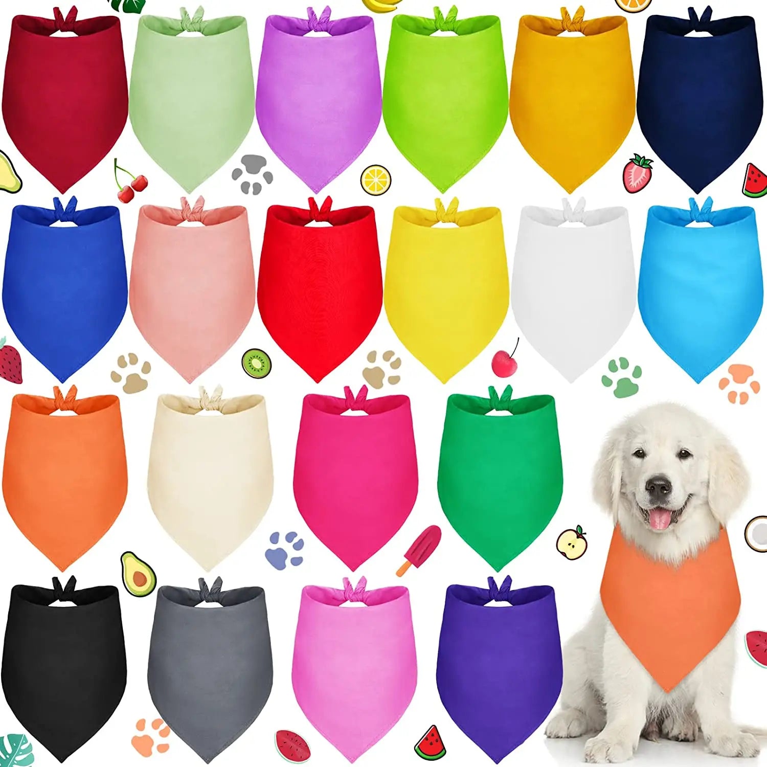 Plain Dog Bandanas Puppy Bandana DIY Heat Transfer Pet Bandana Washable Blank Dog Bandana For Small Medium Large Dogs Cat