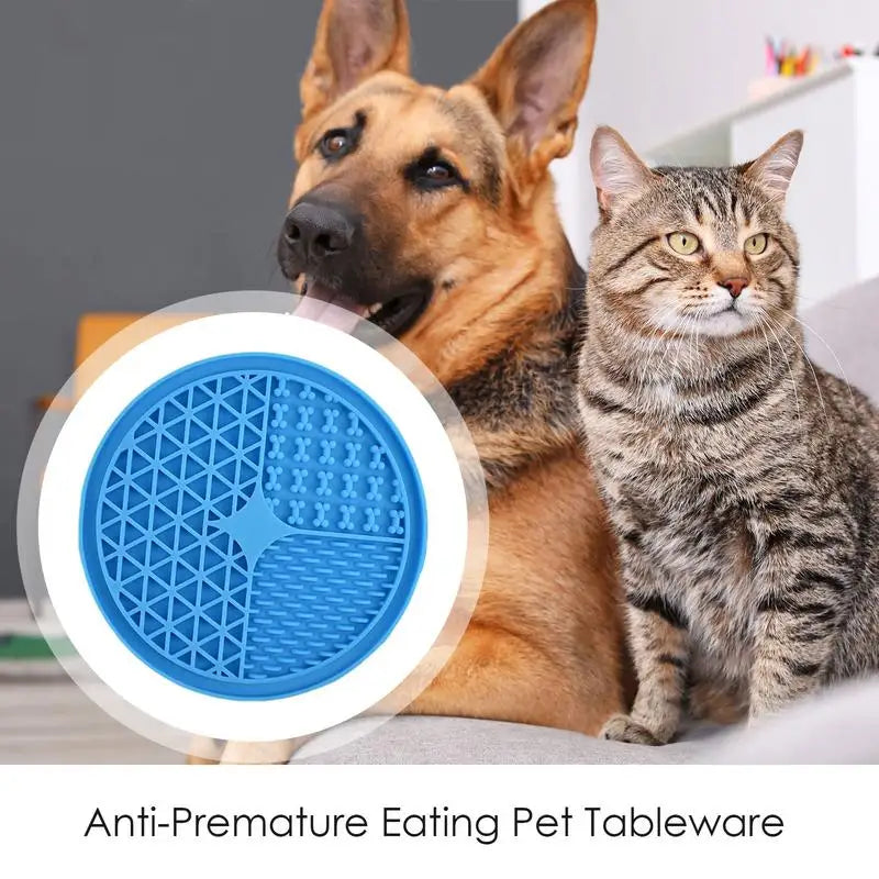 Dog & Cat Slow Feeder Food-Grade Slow Feeders & Lick Mat Durable Dog Lick Mat Non-Slip Entertains Pets And Slows Eating For Pets