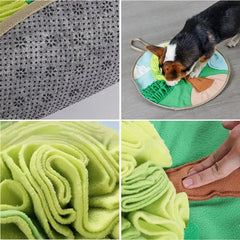 Round Dog Snuffle Mat Pet Leak Food Anti Choking Mat Cat Dog Training Blanket Nose Work Toy Pet Slowing Feeding Intelligence Mat