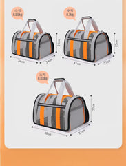 Solid Colour Large Capacity Pet Bag Outdoor Portable Bag Breathable Cute Pet Bag Fashion Foldable Pet Handbag