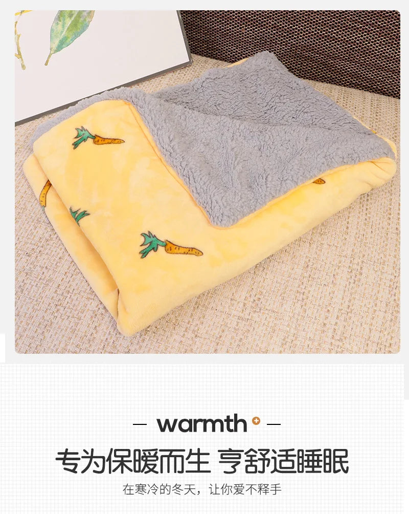 Thickened Dog Blanket Pet Bed for Dog Warm Winter Blanket Fluffy Soft Pet Blankets Cat Cover Blanket Bed Sheet Pet Accessories