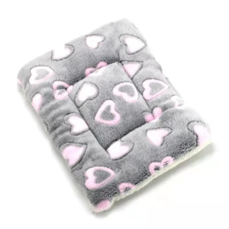 Dog Bed  Pet Blanket Soft Thickened Fleece Pad Bed Mat For Puppy Dog Cat Sofa Cushion Home Rug Warm Sleeping Cover