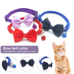 Pet Bow Collar  Exquisite   Pet Cat Collar Kitten Collar Bows with Bell