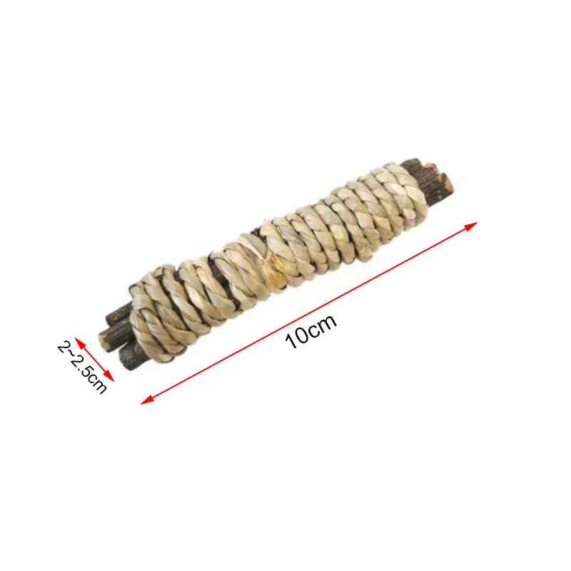 2pcs Chew Stick Apple Tree Branch Hamster Squirrel Natural Toys Parrots Rabbits Grinding Stick Small Pets Supplies  accessories