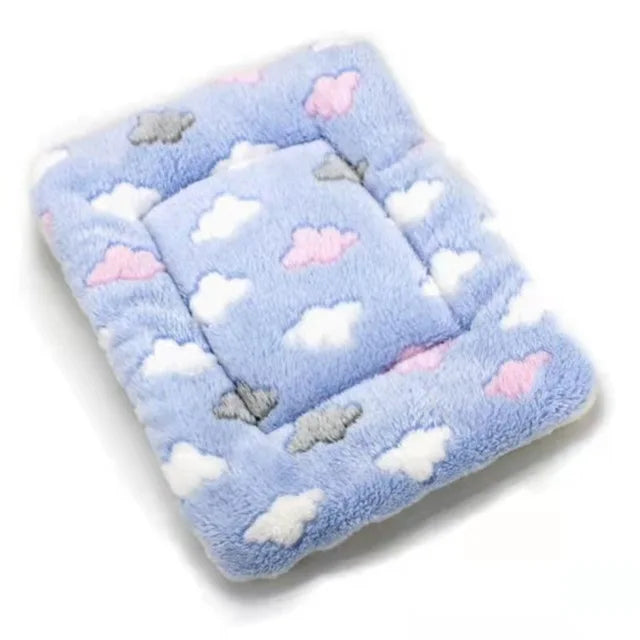 Dog Bed  Pet Blanket Soft Thickened Fleece Pad Bed Mat For Puppy Dog Cat Sofa Cushion Home Rug Warm Sleeping Cover