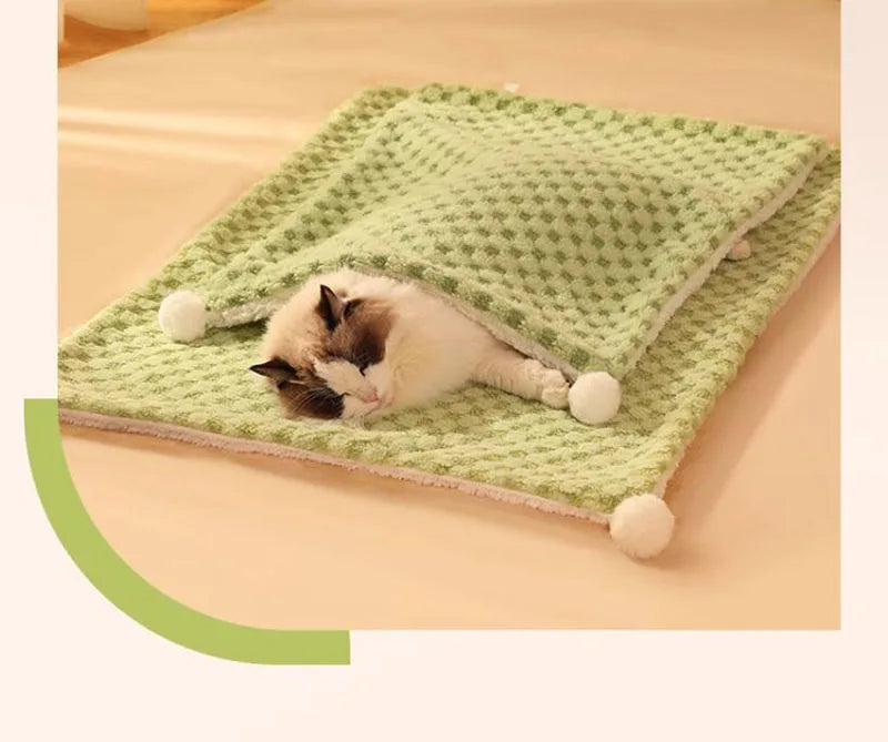 Universal Sleeping Blanket for Pets, Cat and Dog Cover Blanket, Three-Layer Mat, Kennel, Cat Accessories, Autumn and Winter