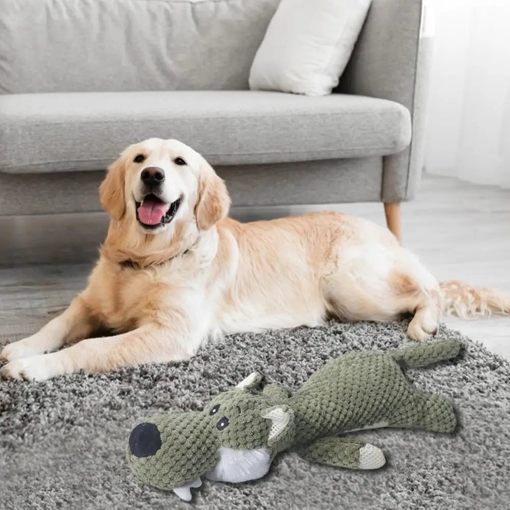 Durable Dog Toy for Chewing Biting Sound Pet Toy Plush Fun for Dogs Relieve Boredom Clean Teeth Toy to Remove Stains from Dog