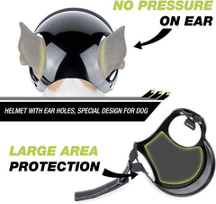 ATUBAN Small Pet Dog Helmet with Ear Hole Motorcycle Dog Helmet Multi-Sport Dog Hard Hat Outdoor Bike Doggy Cap for Dogs and Cat