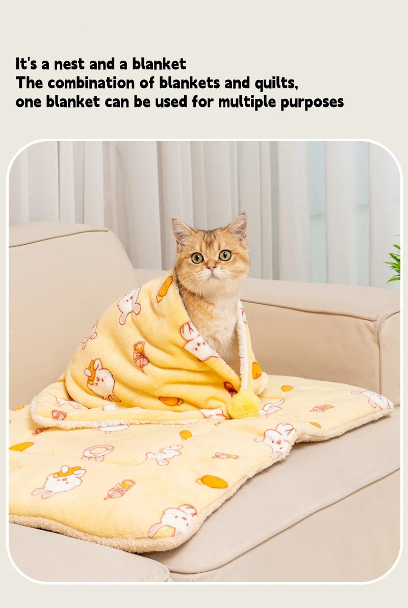 Cat Soft Cushion Plush Pet Dog Sleeping Bed Pet Mats Blankets Mix and Match for Winter Warm Sleep Pet Blanket Accessories