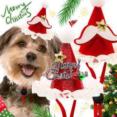 1PCS Cute Pet Dog Hat Christmas Puppy Dog Hat Accessories for Small Dogs Costume Dog Hats for Cats Dogs Costumes Pet Supplies