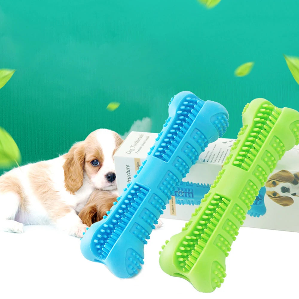 Pet Bone Toy Silicone Funny Dog Toothbrush Chew Toy Puppy Tooth Brushing Toy Bite Resistant Pet Toys Dog Chewing Toys Pet Supply