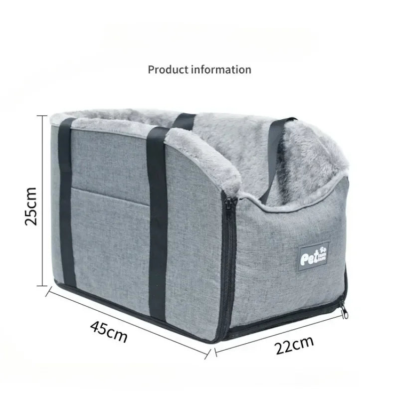 Portable Car Safety Pet Seat for Small Dogs and Cats, Travel Central Control, Transport Dog Carrier, Bag Protector