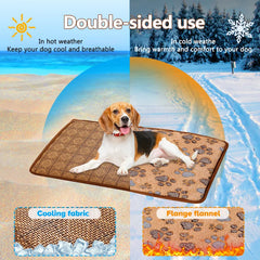 Summer Cooling Pets Pad Double-side Breathable Refreshing Blanket Mat Washable Sleeping Cushion Sofa Bed for Dog Cat Puppy