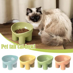 Food Bowl Color Thick Legs High Feet Stable Water 4-color Drop Eat Bowl Pet Food Food Dish Anti Grade Supplies D Z9i6