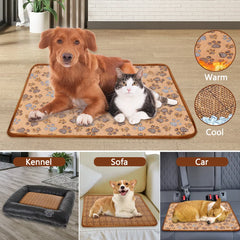 Summer Cooling Pets Pad Double-side Breathable Refreshing Blanket Mat Washable Sleeping Cushion Sofa Bed for Dog Cat Puppy