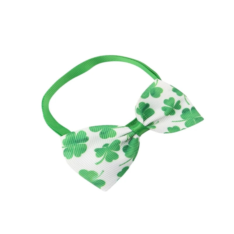 StPatricks Day Pet Bowtie for Cats Dogs Bowknot Collar Festival Party Pet Costume Accessories Kitten Holiday Neckwear