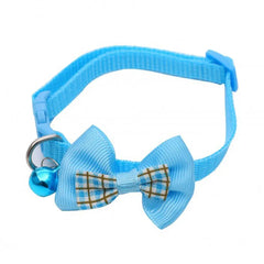 Pet Puppy Dogs Adjustable Bow Tie Collar Necktie Bowknot Puppy Bell Kitten Deco Product Holiday Necklace Soft Pet Wedding L X8A2