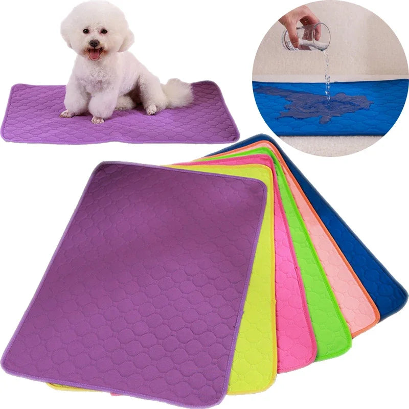 Reusable Dog Pee Pad Blanket Absorbent Diaper Washable Puppy Training Pad Pet Bed Urine Mat for Pet Car Seat Cover Pet Supplies