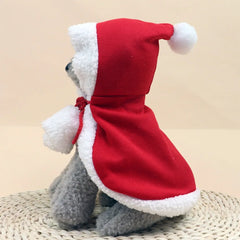 Christmas Small Pets Clothes Hat Scarf Bat Wings Cloak Bib Funny Cat Dog Cosplay Costume for Xmas Party Kitten Puppy Costumes