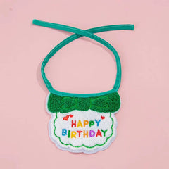 Pet Birthday Party Hat Bib Set Cute Cat Dog Birthday Celebration Scarf Dress Up Kitten Puppy Costumes Gift Pet Accessories