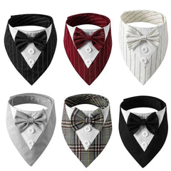 Comfortable Fashion Adjustable Tuxedo Bow Ties Pet Saliva Towel Formal Tie Bow Tie Collar Dog Necktie