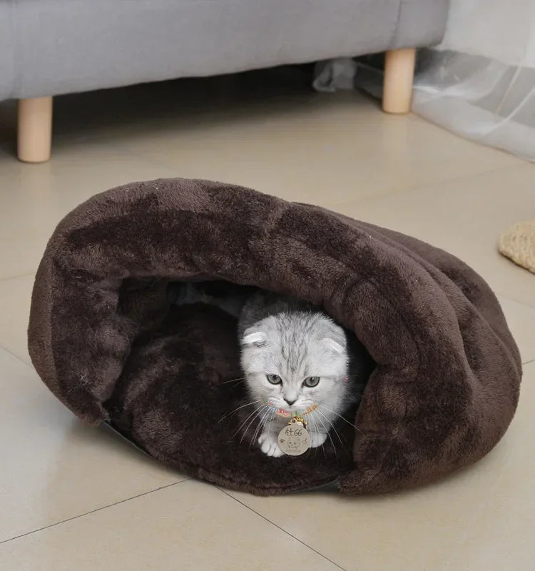 Pet Bed for Cats Soft Nest Dogs Kennel Soft Cushion Kennel Puppy Washable Plush Cat Mat Warm Sleeping Blanket Cat Supplies