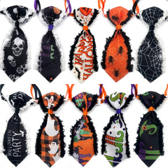 50 Pcs Halloween Pet Dog Ties Pet Dog Necktie for Small Dog Cat Pet Puppy Collar Halloween Dog Bow Ties Holiday Supplies