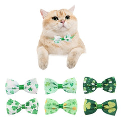 StPatricks Day Pet Bowtie for Cats Dogs Bowknot Collar Festival Party Pet Costume Accessories Kitten Holiday Neckwear