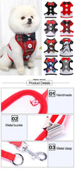 Elegant Bow Dog Collars Necktie Traction Rope Christmas Pet Harness for Small Medium Dogs Cat Chest Strap Dog Accessories Gifts