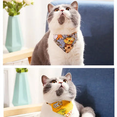 Adjustable Cat Bandana Collar Bow Tie Kitten Dog Cat Scarf Triangular Puppy Bandana Cats Necklace Scarf CatS Bibs Accessories