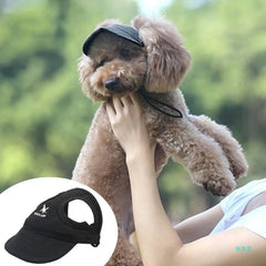 Pet Baseball Hat Outdoor Cat Dog Adjustable Peaked Cap Visor Hat Summer Pet Travel Sports Sun Cap With Ear Holes