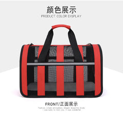 Solid Colour Large Capacity Pet Bag Outdoor Portable Bag Breathable Cute Pet Bag Fashion Foldable Pet Handbag