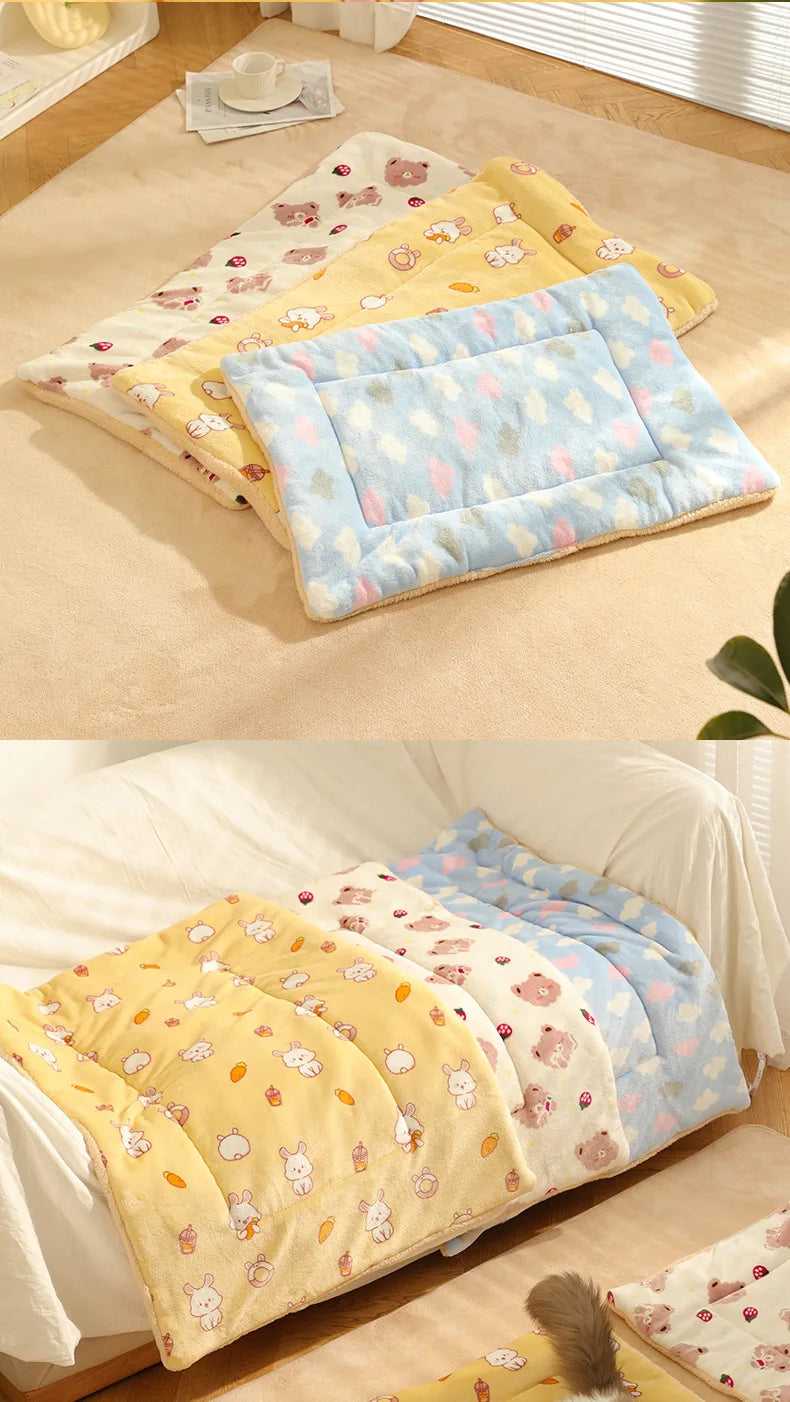 Pet Blanket Cat Blanket Dog Quilt Autumn and Winter Kennel Blanket Kennel Sleeping Mat Cat Mat Cat Mat Winter Dog Blankets