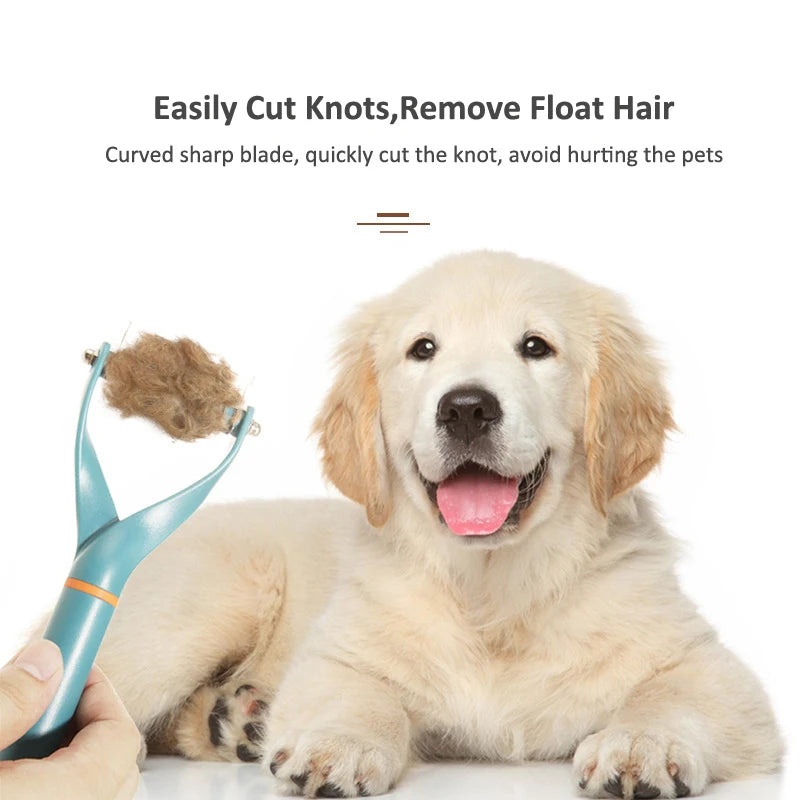 Pet Fur Knot Cutter Dog Grooming Shedding Tools 2-Sided Cat Hair Removal Comb Brush Long Curly Hair Cleaner Comb Pets Supplies