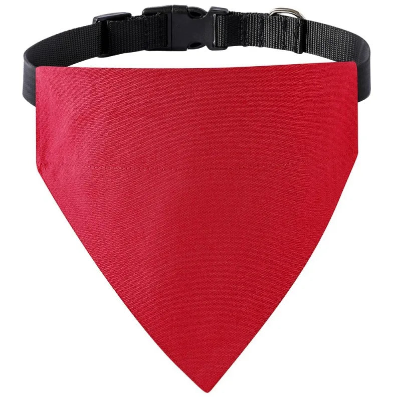 Solid Dog Bandanas Adjustable Puppy Triangle Cotton Cat Neckerchief Soft Dog Saliva Towel Pet Collars Chihuahua Dog Accessories