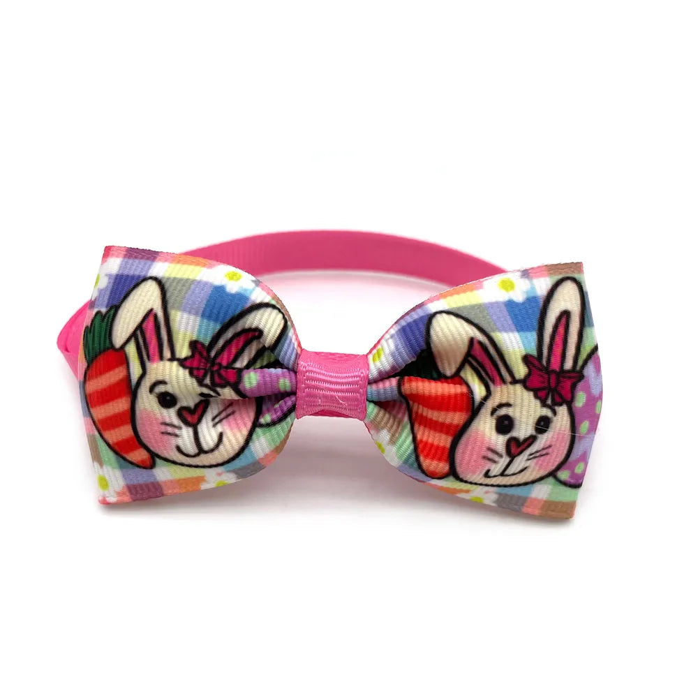 New Easter Small Dog Bow Ties Eggs Rabbit Pet Products Neck Tie Collar Pet Grooming Supplies for Small Dog Accessories