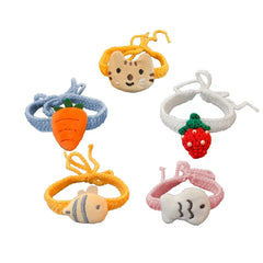 Cute Crocheted Cat Collar Woolen Dog Bandana Strawberries Carrot Pet Necklace Manual Cat Scarf for Small Cats Pet Supplies