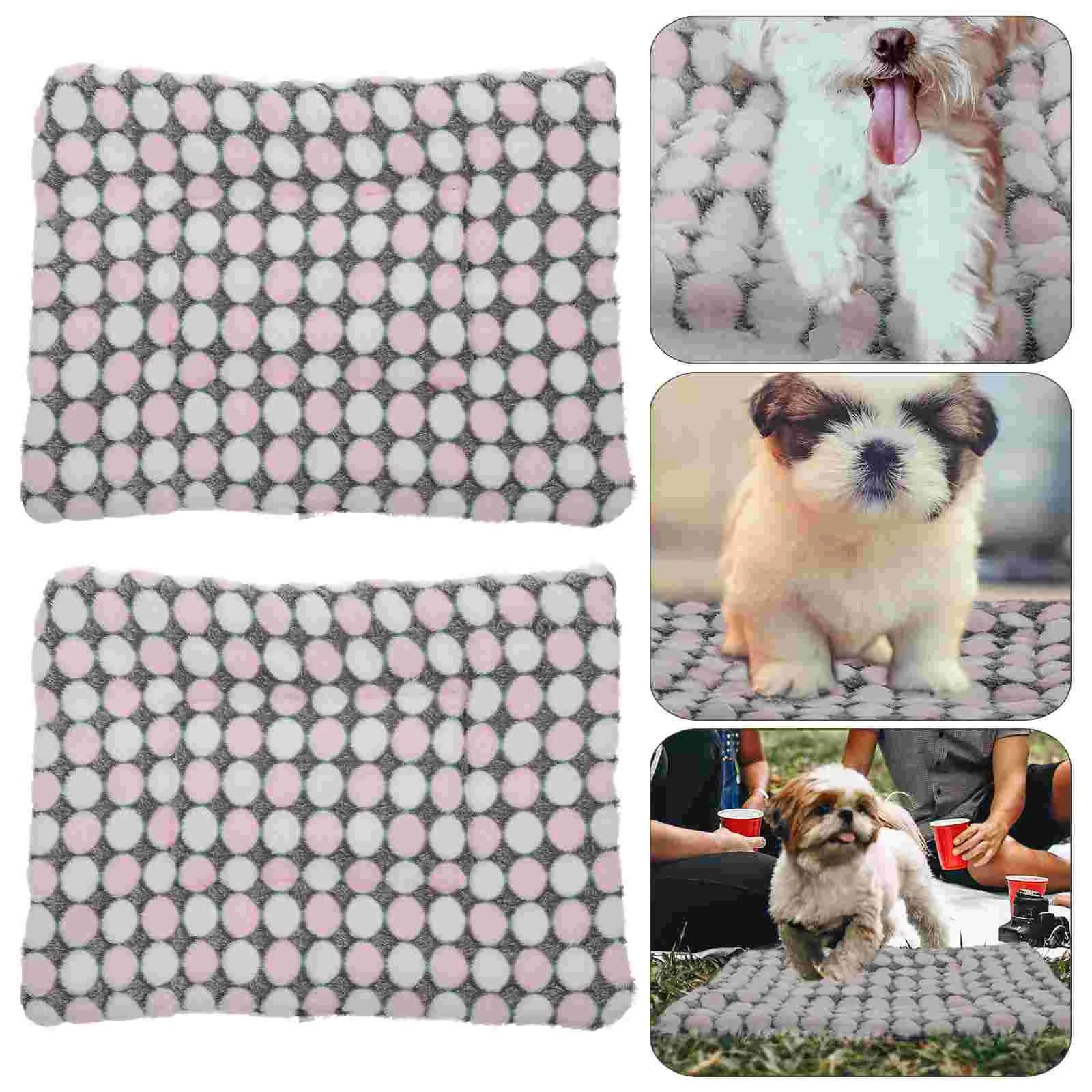 2 Pcs Back Cushions for Outdoor Furniture Pet Blanket Sleeping Pad Pets Crate Mat Carpet Fabric Cats Bed Foam Mattress Topper