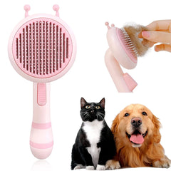 Self Cleaning Pet Grooming Brush Cute Bee Brush for Shedding Slicker Dogs Cats Soft Comb