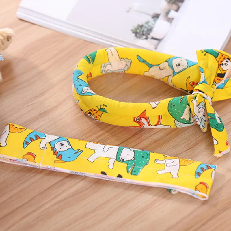 Cute Print Summer Dog Cooling Collar Pet Dog Ice Scarf Pet Cool Bandana Adjustable Pet Outdoor Prevent Heatstrok Dog Accessories