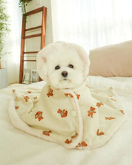 INS Winter Warm Scarf Bear White Rabbit Blanket Clock Pet Dog Warm Mantle Cover Blanket Sleeping Coat Hoodie New Year Gifts