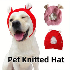 Dog hat Labrador golden retriever funny headgear warm pet puppy dog ears in winter