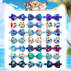 20PCS Dog Bow Tie Summer Fashion Pet Grooming Accessories Handmade Adjustable Collar Bowties For Dogs and Cats Pet Product