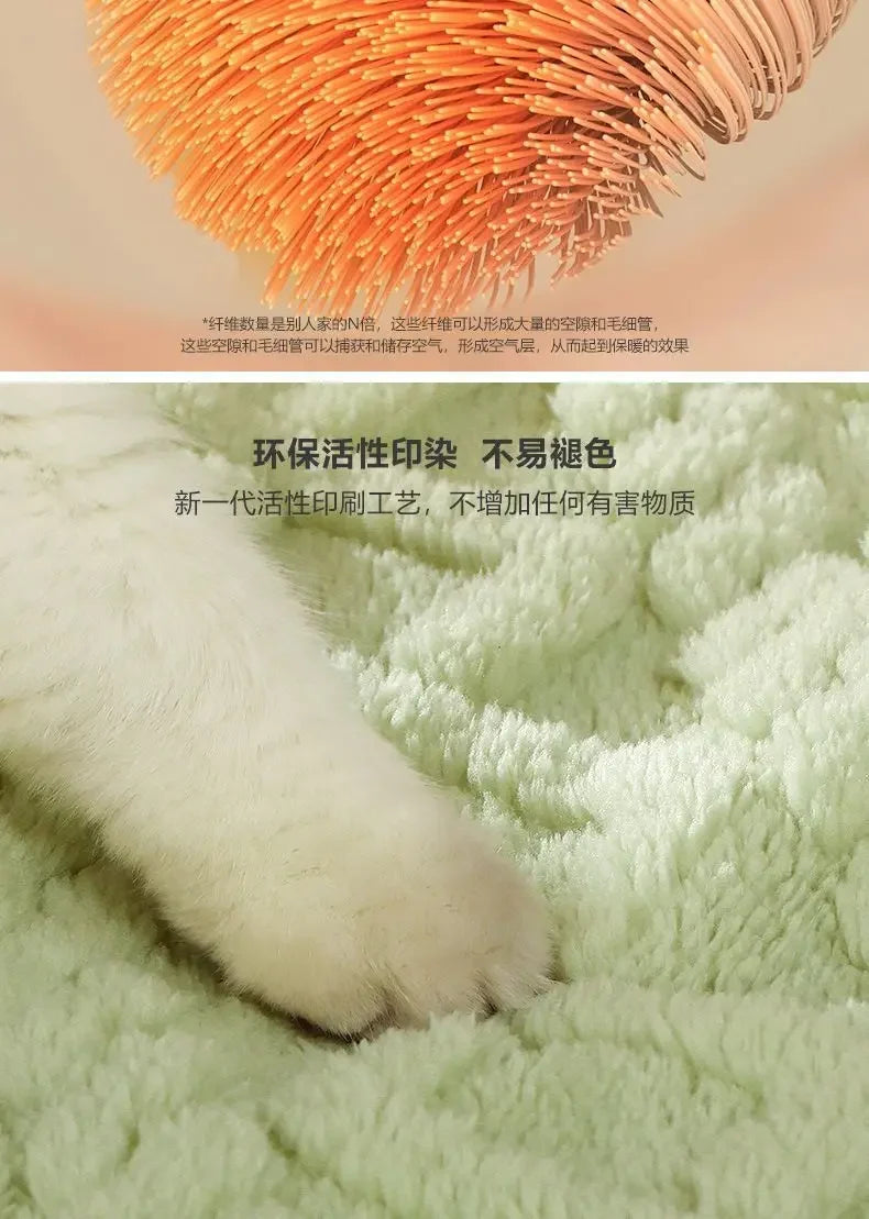 B91317240112Dog mat cat blanket autumn and winter sleeping mat sleeping floor mat, winter warmth pet supplies universal bedding