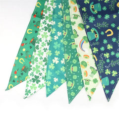 Irish Festival Party Dogs Bandana Dogs StPatricks Costume NeckScarf Collar Holiday Dress Up Dogs Floral Printed Bandanas