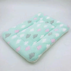 Dog Bed  Pet Blanket Soft Thickened Fleece Pad Bed Mat For Puppy Dog Cat Sofa Cushion Home Rug Warm Sleeping Cover