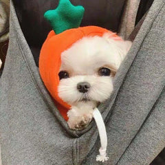 Adorable Fruit-Themed Dog Hoodie with Hat - Funny Halloween Cosplay Costume for Dogs and Cats - Cozy Hooded Sweatshirt for Pets