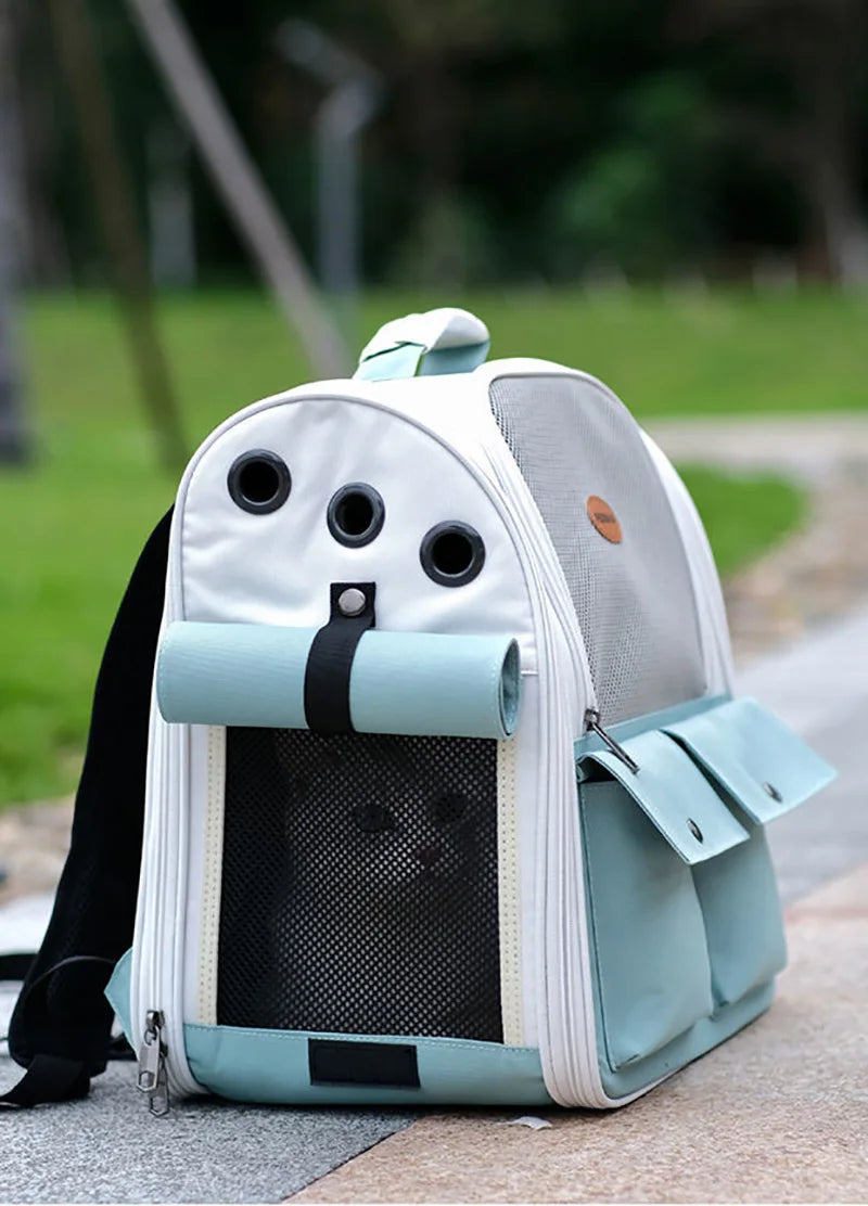 Pet Cat Backpack Portable Small Dogs Outdoor Carrier Cat Travel Bag Foldable Ventilated Design Large Cats Dog Backpack Carrier