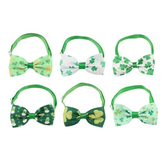 StPatricks Day Pet Bowtie for Cats Dogs Bowknot Collar Festival Party Pet Costume Accessories Kitten Holiday Neckwear