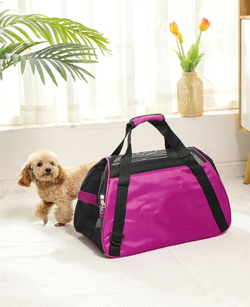 Dog Carrier Bag Soft Side Backpack Cat Pet Carriers Dog Travel Bags Airline Approved Transport For Small Dogs Cats Outgoing